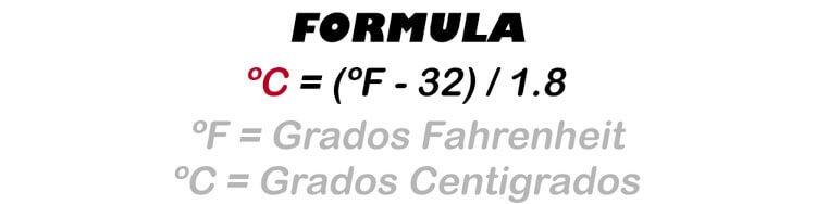 Cromático Descuido Buena voluntad Conversor de grados FAHRENHEIT a CENTIGRADOS (Celsius) | Cual es mi IP  online - Como saber cual es mi IP privada y publica.